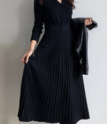 Charger l'image dans la galerie, robe - longue - noir - maille - femme - modest - fashion - vêtement