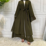 Charger l'image dans la galerie, Abaya kaki femme - modest fashion
