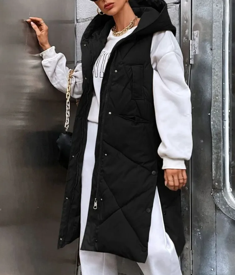veste - sans - manches - pour - femmes - noir - modeste - fashion - vêtements