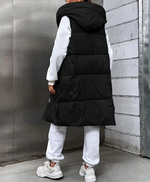 Charger l&#39;image dans la galerie, veste - sans - manches - pour - femmes - noir - modeste - fashion - vêtements

