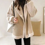 Charger l&#39;image dans la galerie, veste - bombardier - fausse - fourrure - pour - femmes - vêtements - crème
