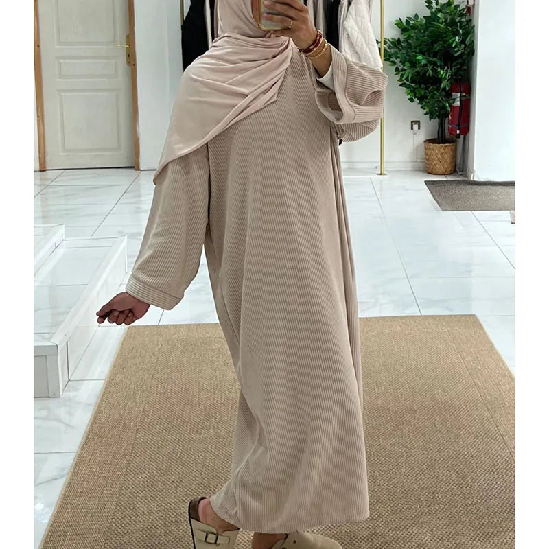 abaya - robe - pour - femmes - modestes - vêtements - beige