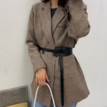 Charger l&#39;image dans la galerie, blazer - veste - marron - femme - modest - fashion - vêtement

