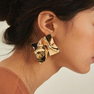 boucle - d'oreille - femme - doré