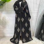 Charger l&#39;image dans la galerie, abaya - kimono - noir - femmes - modest - fashion
