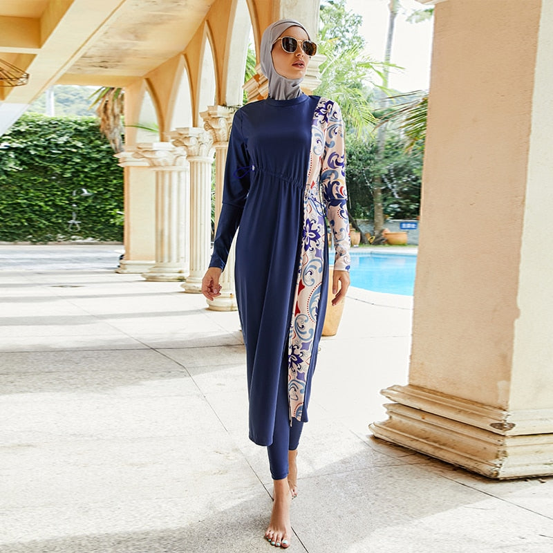 Burkini long 3 pièces pour femmes | Sister's Mall