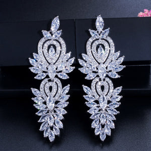 boucle - d'oreille - femme - zirconium - blanche - argent