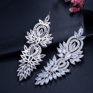 boucle - d'oreille - femme - zirconium - blanche - argent