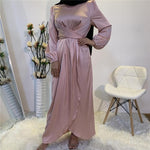 Charger l&#39;image dans la galerie, abaya - satin - rose - femme - modest - fashion
