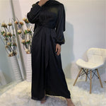 Charger l&#39;image dans la galerie, abaya - satin - noir - femme - modest - fashion
