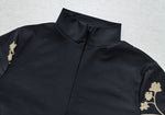Charger l&#39;image dans la galerie, burkini - 2 - pièces - noir - floral - femme - modest - fashion - pudique - maillot - de - bain
