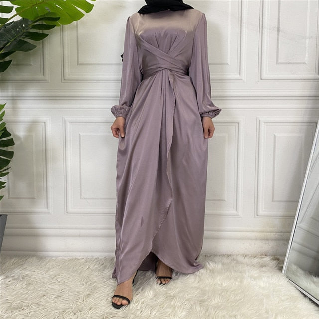 abaya - satin - lila - femme - modest - fashion