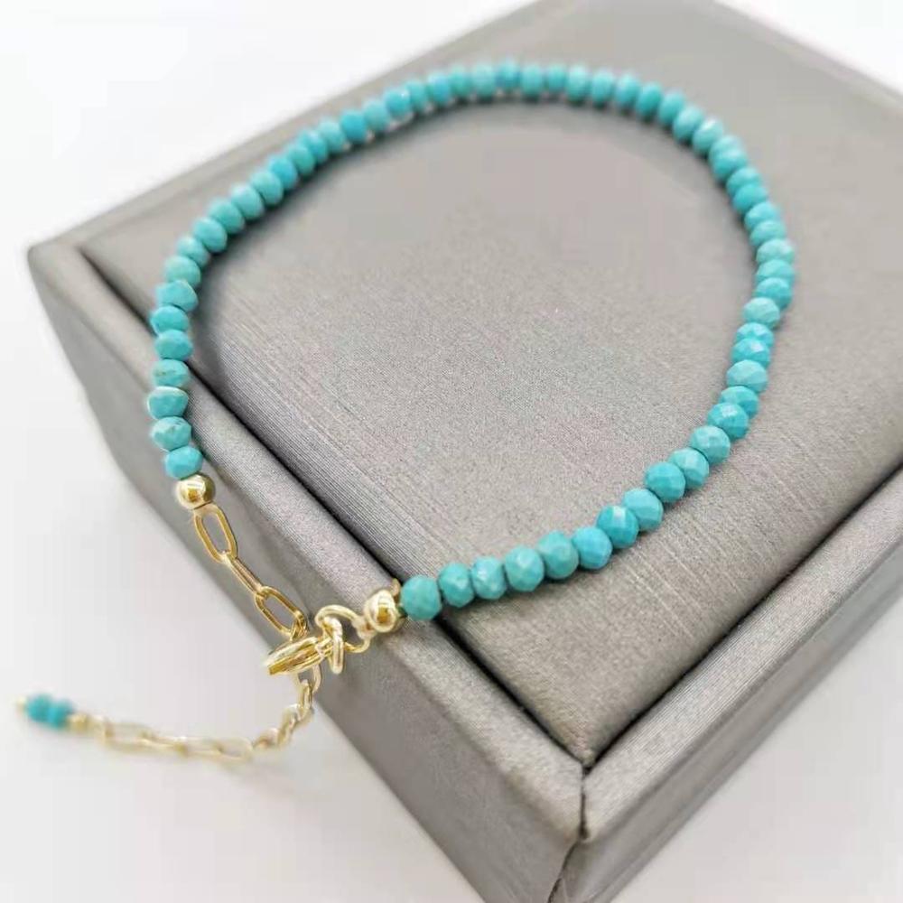bracelet - perles - bleues - femme - bijoux