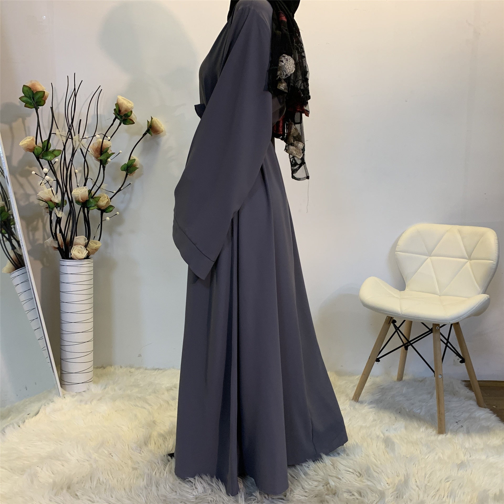 abaya - gris - femme - modest - fashion