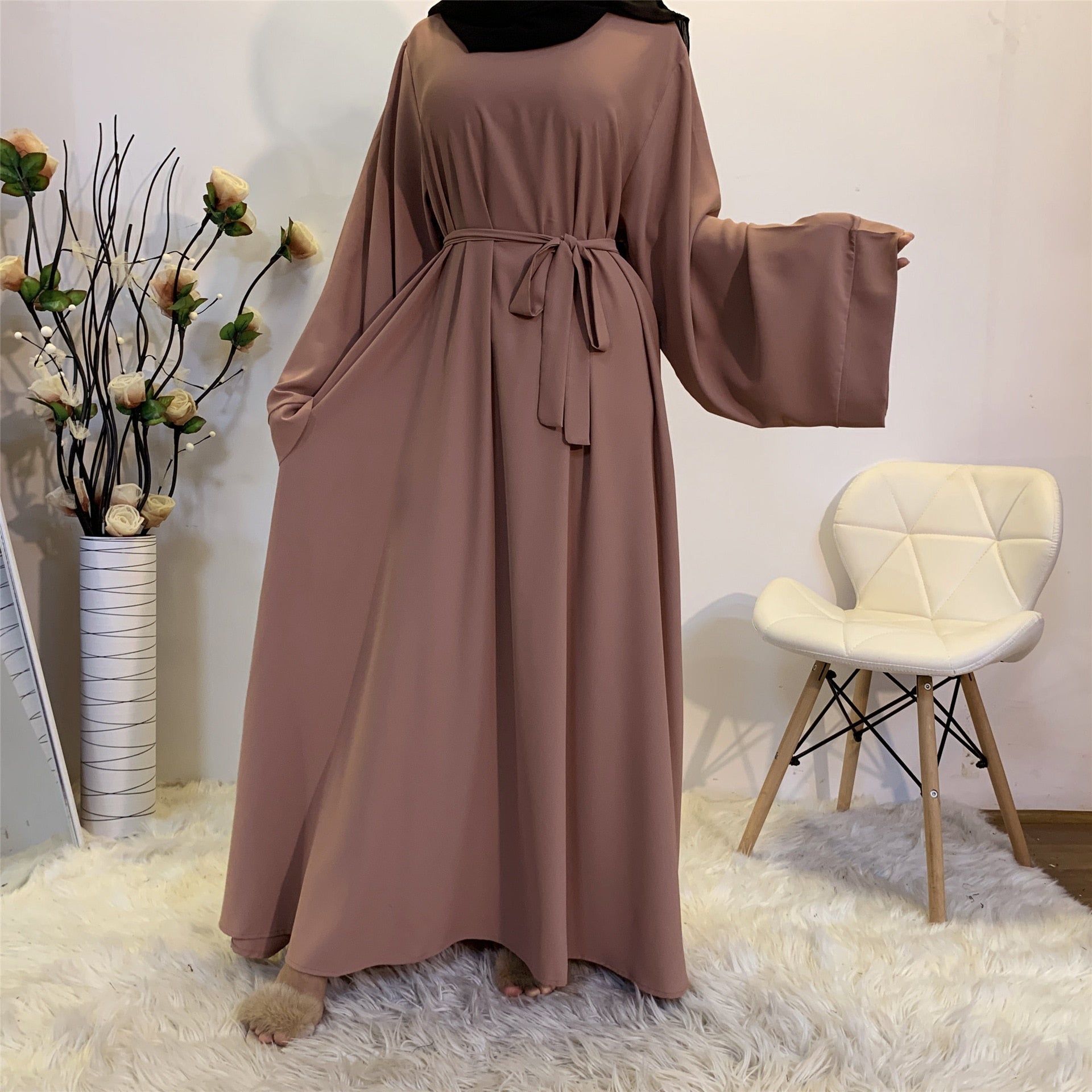 abaya - marron - femme - modest - fashion
