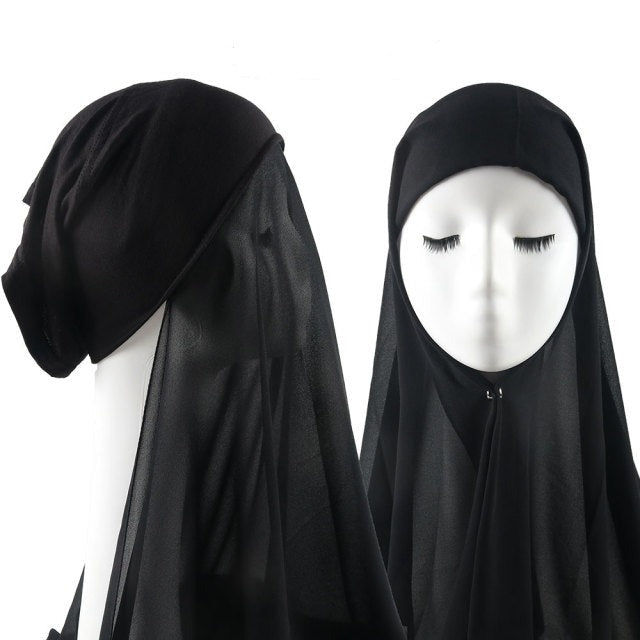 hijab - foulard - enfilable - femme - modest - fashion - noir