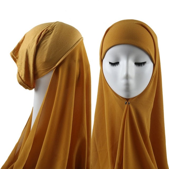 hijab - foulard - femme - modest - fashion - moutarde