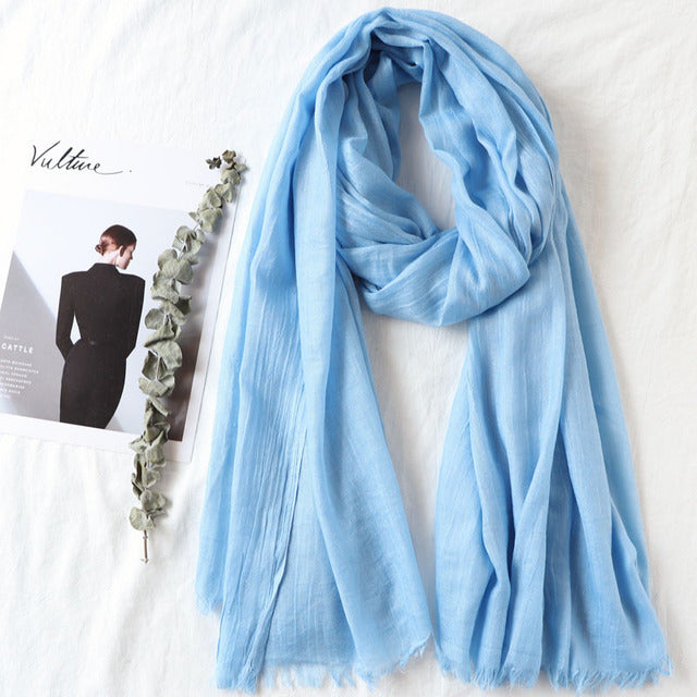 hijab - foulard - bleu - femme - modest - fashion